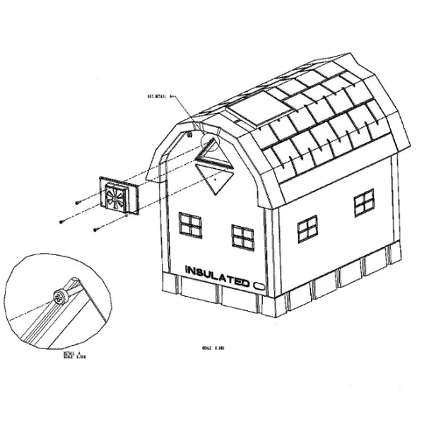ASL Solutions Dog House Solar Powered Exhaust Fan (Choose Your Size) - Image 3