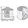 ASL Solutions Insulated Colossal Round Barn Premium Palace Dog House (38" Diam., 46"H) - Image 2