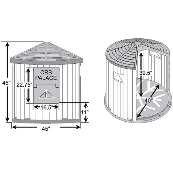 ASL Solutions Insulated Colossal Round Barn Premium Palace Dog House (38" Diam., 46"H) - Image 2