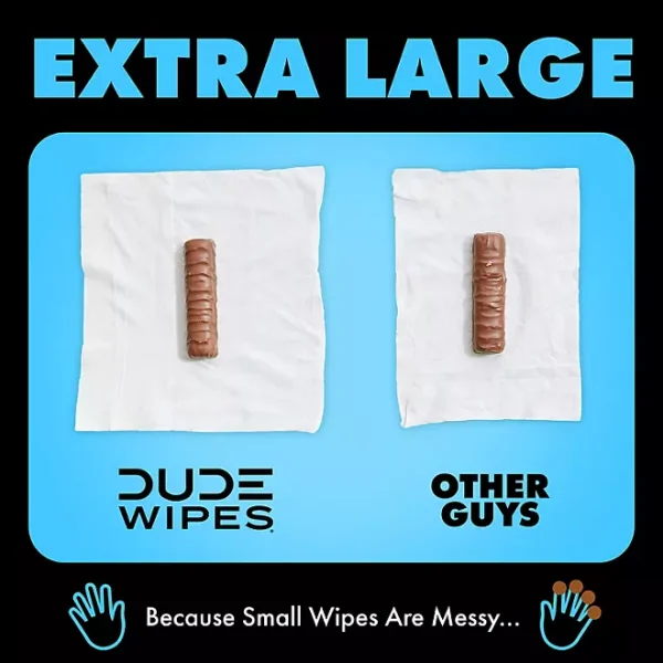 DUDE Wipes Extra Large Flushable Wet Wipes, Fragrance-Free, 400 ct. - Image 2