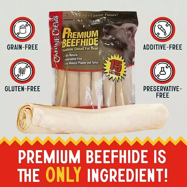 Canine Chews Premium All-Natural Beef Hide Canine Retrievers, 15 ct. - Image 4