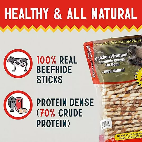 Canine Chews Chicken-Wrapped Rawhide Chews for Dogs 125 ct. - Image 4