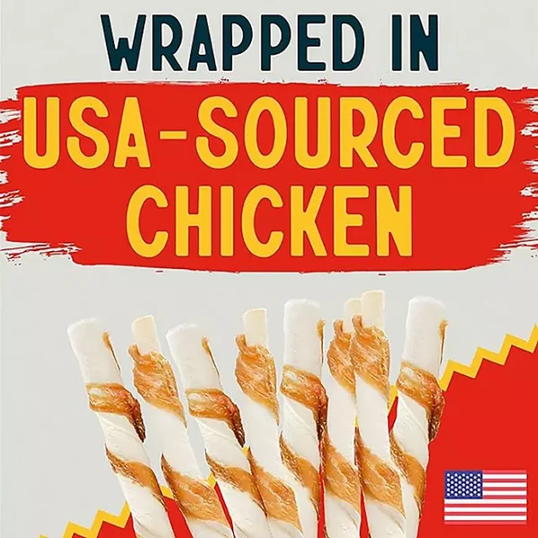 Canine Chews Chicken-Wrapped Rawhide Chews for Dogs 125 ct. - Image 5
