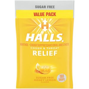 Halls Relief Honey Lemon Sugar-Free Cough Drops Value Pack (180 ct.)