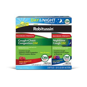 Robitussin DM Max Day and Night Cough Relief Value Pack 2 - 8 oz., 1 - 4 oz., 3 bottles