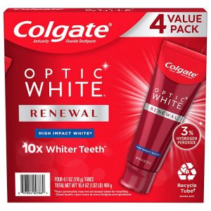 Colgate Optic White Renewal Whitening Toothpaste, 4.1 oz., 4 pk.