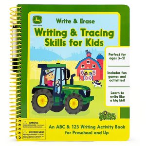John Deere Kids Writing & Tracing Skills for Kids, Spiral Bound