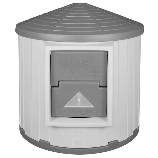 ASL Solutions Insulated Colossal Round Barn Premium Palace Dog House (38" Diam., 46"H)