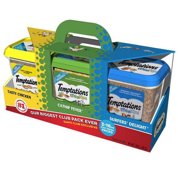 Temptations Cat Treats Stay Fresh Packs, Flavor Variety Pack 3 pk.