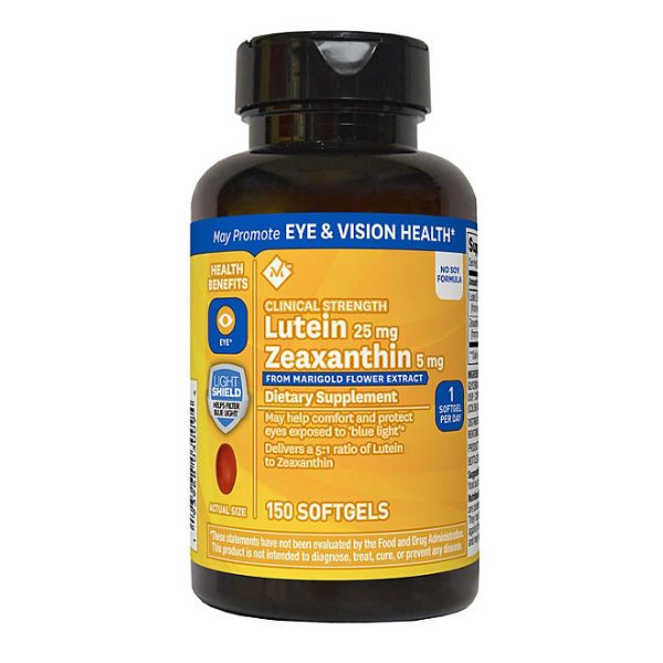 Member's Mark Eye Health Softgels, Lutein 25 mg and Zeaxanthin 5 mg, 150 ct.