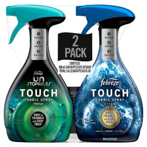 Febreze Touch Fabric Spray, Ocean & Unstopables Fresh 27 fl. oz., 2 pk.