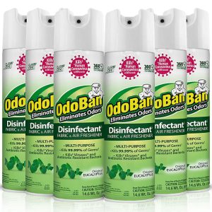 OdoBan Disinfectant Spray, 14.6 oz./can, 6 pk. (Choose Scent)