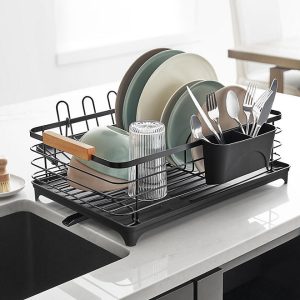 Member's Mark Modern Dish Rack With Utensil Caddy And Glassware Holder, Assorted Colors